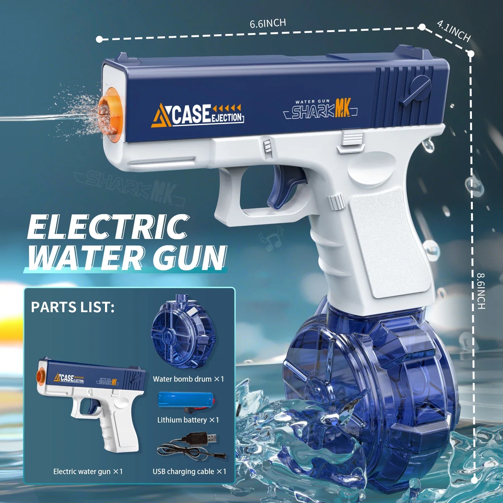 SplashSquad Swift — Portable Electric Burst Water Gun