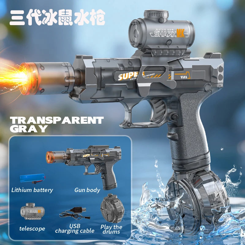 SplashSquad Striker — Long Range Electric Water Gun with LED Lights